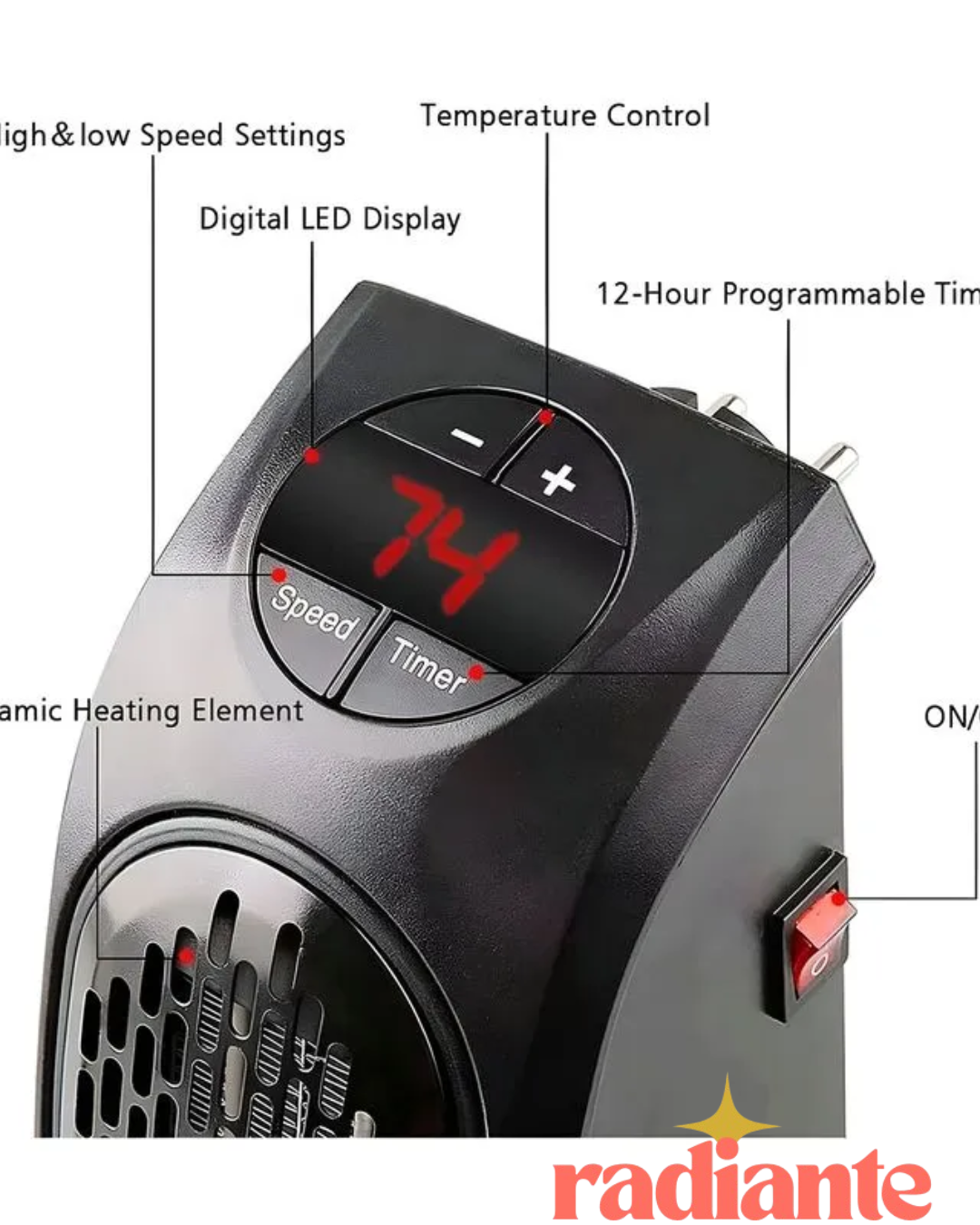 MINI CALEFACTOR + CONTROL